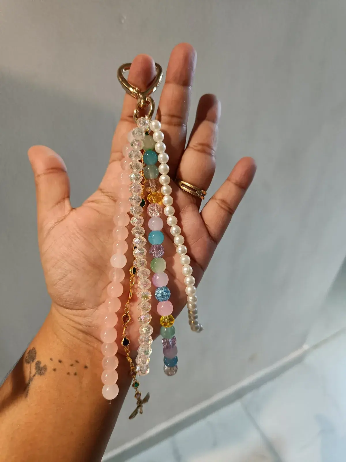 Beaded bag charm