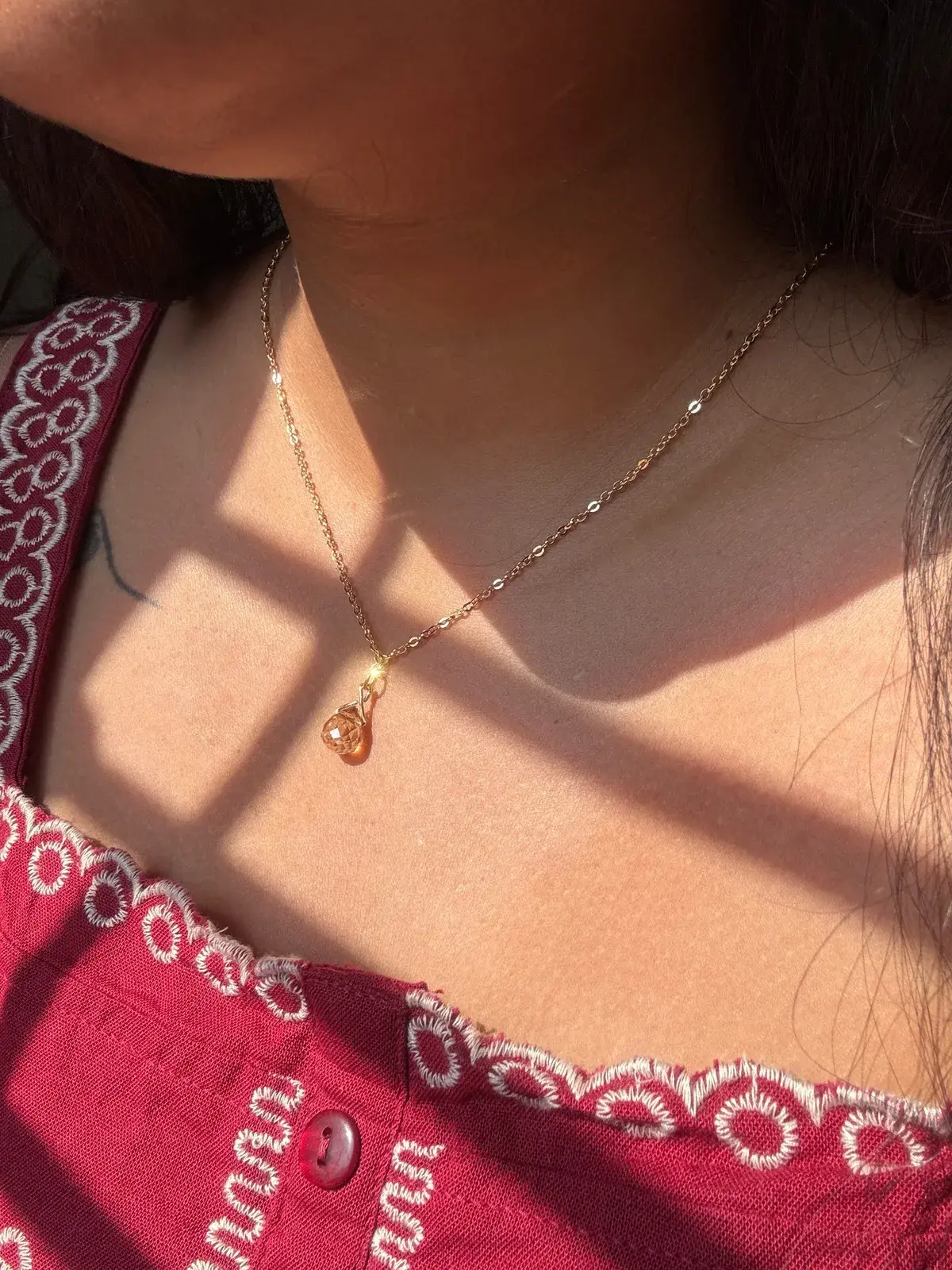 Honey drop necklace