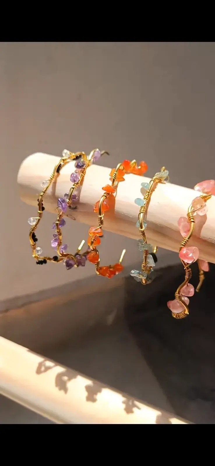 Wirey Bracelets with gems adorned